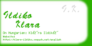 ildiko klara business card